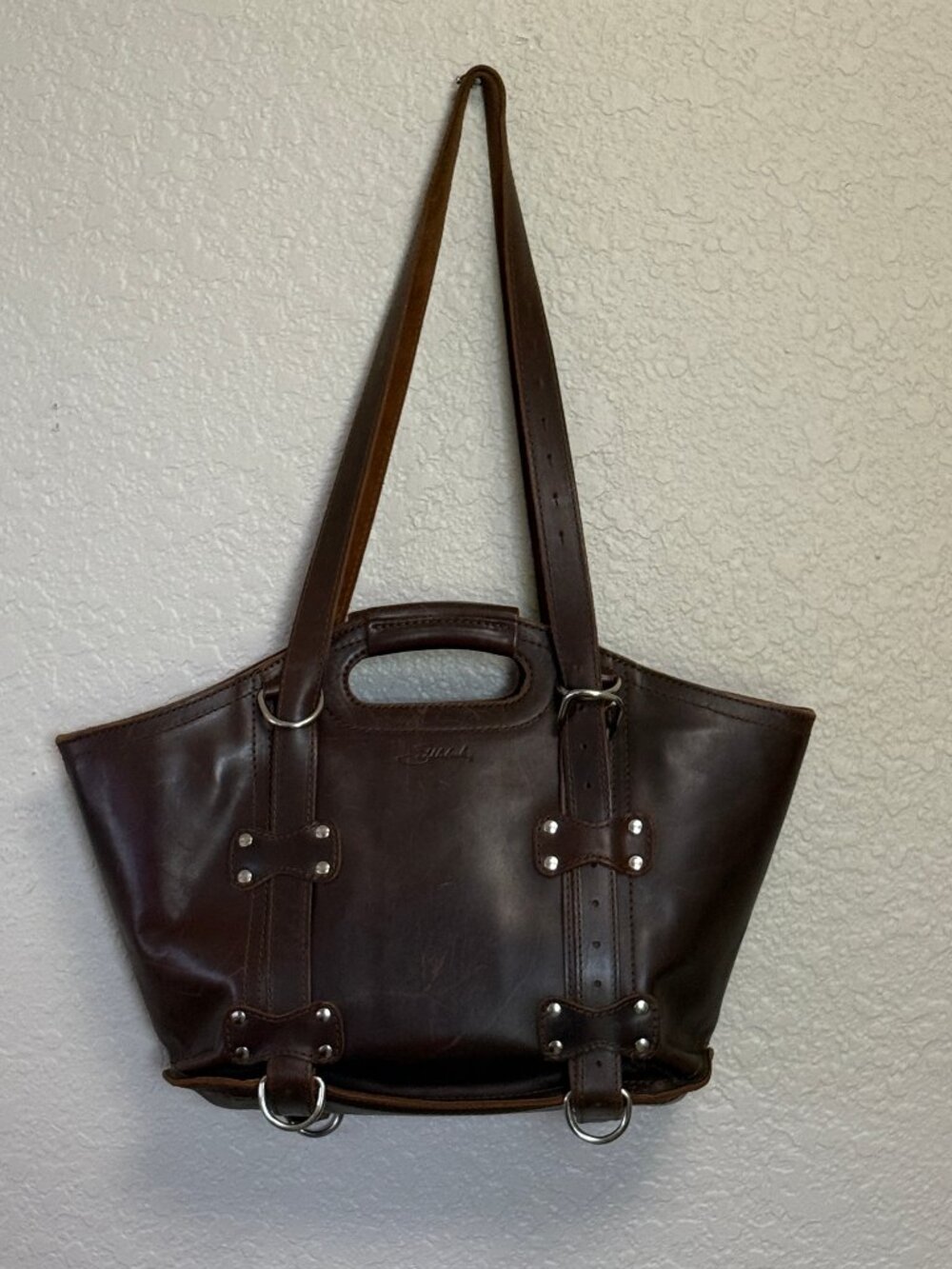 Discontinued Saddleback Leather Women's Tote Bag: Dark Brown Full Grain Leather
